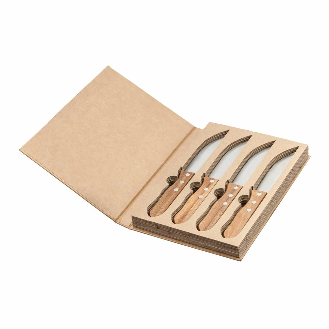 L0078 - Rustler steak knife set - 4pc $19.58 ( price includes a laser logo ) minimum 50