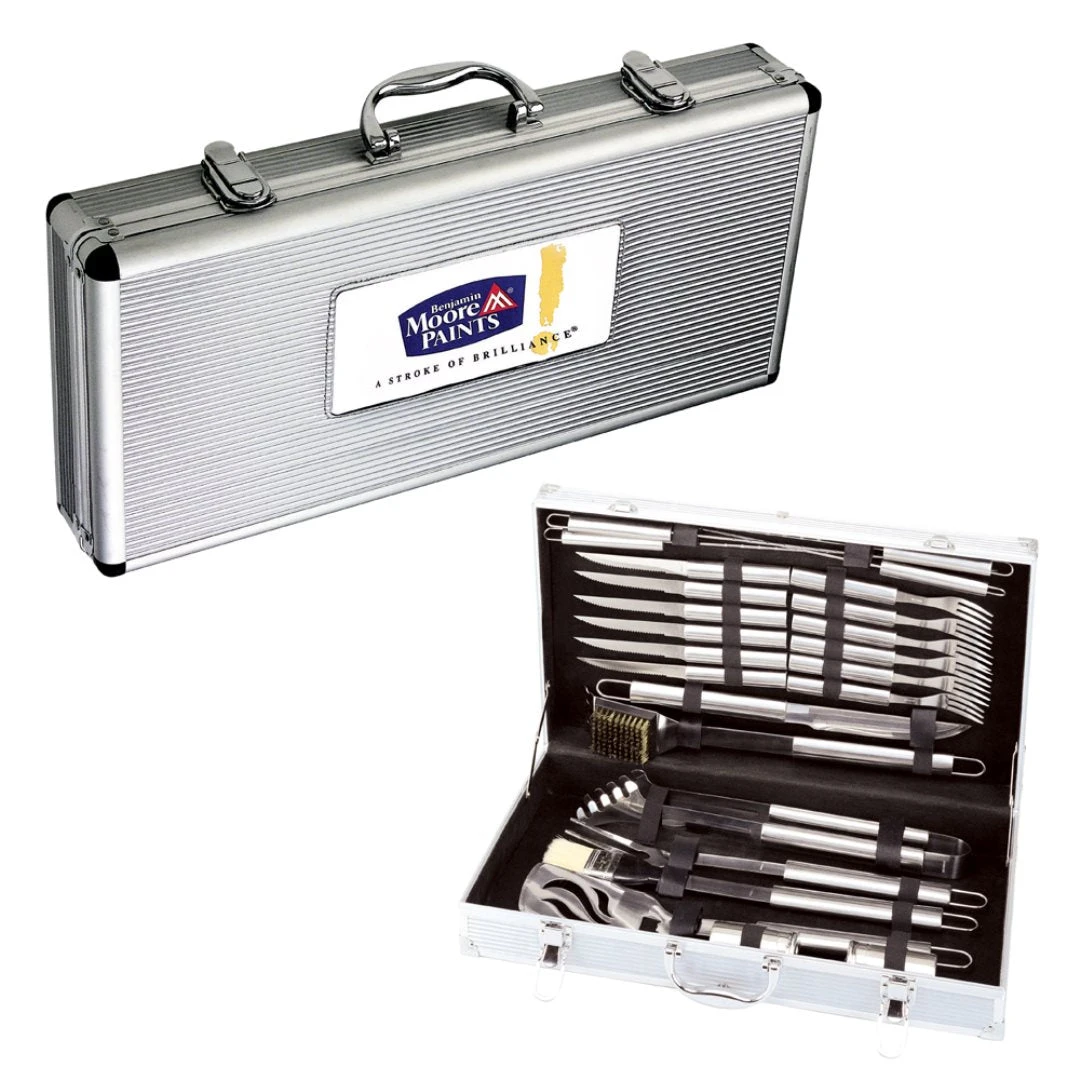 L104 - Family BBQ set 24pcs $110.95 (includes laser engraved logo on case) minimum 5