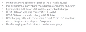 O145 - Ensemble mobile charging kit $22.18 ( price includes 1 color print on case) minimum 25