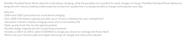 OBX6201 - OtterBox Standard Power bank 5000Mah black - $30.18 ( includes 1 color print) minimum 24 units
