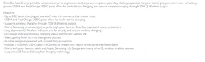 OBX6202 - OtterBox Fast charge power bank 10000 Mah $40.78 ( price includes a 1 color print )