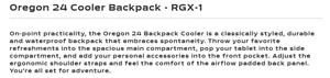 Stormtech Oregon 24 cooler backpack - RGX-1 - $90.00 (Price included 1 color print) minimum 20