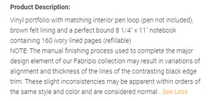ST4241 - Fabrizio Refillable Portfolio 30.00 ( price includes a debossed logo ) minimum 25