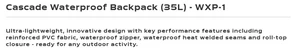 WXP-1 - Stormtech Cascade Waterproof Backpack (35L) $63.50 ( price includes a 1 color print minimum 20 bags