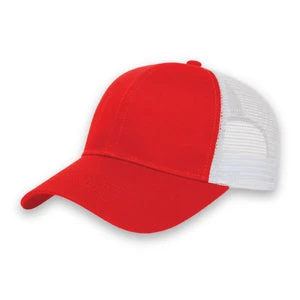 i3025 - Cap America value series mesh trucker cap 12.35 - promotional products headwear and hats - ( price includes 10,000 stitch embroidered logo) minimum 48