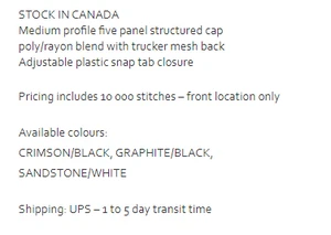 i3047 - Cap America classic series mesh back cap $13.45 ( price includes  up to10,000 stitch embroidered logo ) Minimum 48
