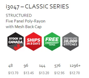 i3047 - Cap America classic series mesh back cap $13.45 ( price includes  up to10,000 stitch embroidered logo ) Minimum 48