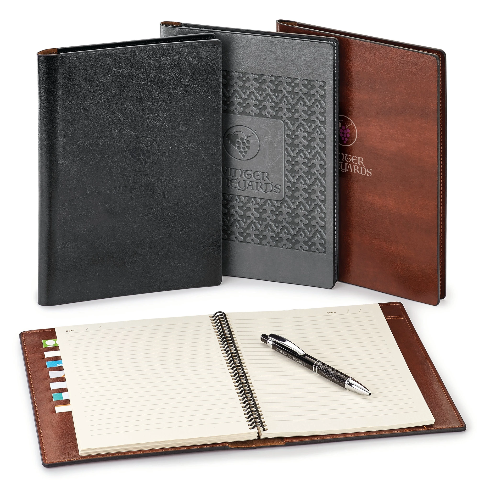 ST4039 - Fabrizio padfolio and refillable ECO notebook $30.00 ( price includes debossed logo) 35 minimum